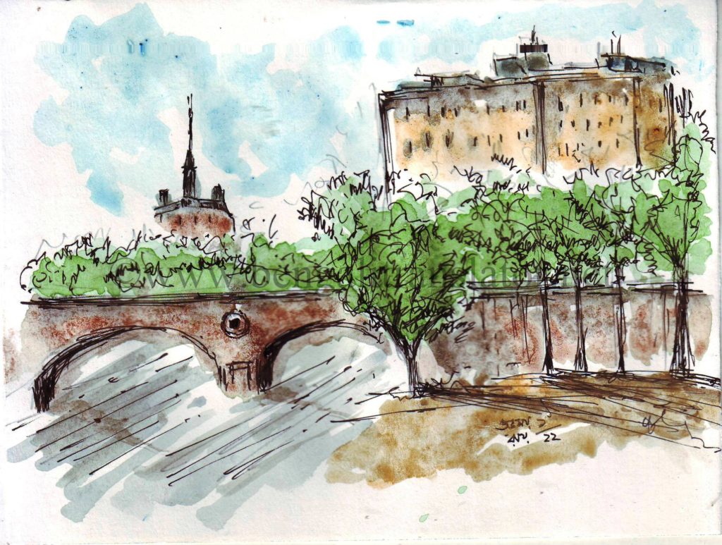 cityscape - line and wash